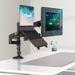 2in-1 Dual Desk Arm mount for Laptop & Monitors (H180 fp-2) Space Saving Setup - Image 6