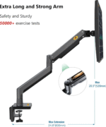 North Bayou G45 Gas Spring Monitor Arm 22–40 Inch 2–12kg – Desktop Mount - Image 4