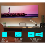 Gaming Monitor Arm A6 for Flat, Ultrawide & Curved Monitors 27–50 Inch - Image 3