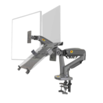 F160-FP2 2-in-1 Dual Desk Arm Mount for Laptop & 17–30 Inch Monitors - Image 2