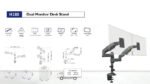 North Bayou H180 Dual 17-27 Inch – Dual Monitor Desk Stand - Image 6