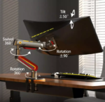 NB NORTH BAYOU L60 22-60 Inch – Gaming Monitor Stand Arm - Image 3