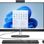 HP 27-CR2042nh All-in-One, Intel Ultra 7-255U, 8GB Ram, 512GB SSD, Intel Iris Xe Graphics 27 Inch, FHD -Non Touch, Wired Keyboard + Mouse - Jet Black
