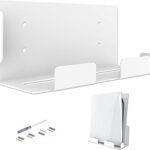 NexiGo PS5 Accessories Wall Mount for Playstation 5 (Disc and Digital), Stable Metal Wall Hanging Stand for PS5 Console Wall Mounting Stand/Holder/Rack (White)