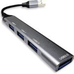 High quality mini aluminum alloy usb HUB four in one adapter docking station usb hub for computer mobile phone