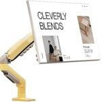 Gas Spring Monitor Arm Mount, 43-76 cm Extension, VESA 75x75/100x100, 17-30 Inch Screen, 2-9 kg Capacity, Yellow