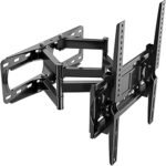 Wall Mount TV Bracket 26-65 Inch Compatible 4K LED LCD Medium Front Back Pitch Angle Adjustment Full Motion Wall Stand Tilt & Swivel Mobile TV Hanger VESA Max 400x400 mm, Weight Capacity 45kg