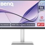 BenQ MA270S 27" 5K 5120x2880 Nano Glossy Screen for Mac Creators, Dual Thunderbolt 4 96W/15W, Mac Color, Daisy Chain, KVM, Brightness & Volume Control on Mac, Adjust