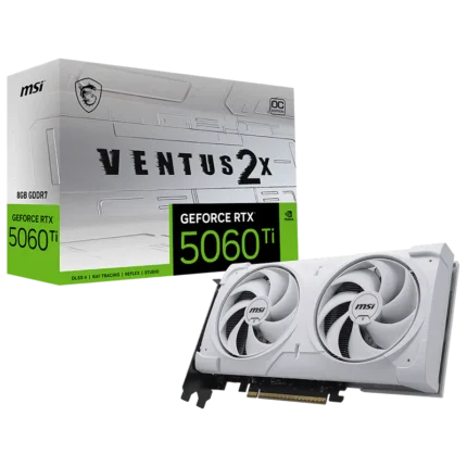 MSI GeForce RTX 5060 Ti 8G VENTUS 2X OC WHITE PLUS Graphics Card, 8GB GDDR7